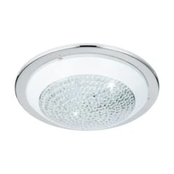 EGLO Acolla Chrome Crystal LED Wall-Ceiling Light 16 Warm White - 95641