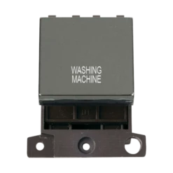 Click Scolmore MiniGrid 20A Double-Pole Ingot Washing Machine Switch Black Nickel - MD022BN-WM
