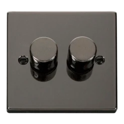 Click Scolmore Deco 2 Gang 2 Way Dimmer Swtiches - VPBN152
