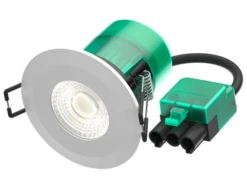 Bell 6W Firestay LED Integrated Fixed Downlight, Incl White & Satin Bezel - 6000K - Plug & Play Fitting - BL10502