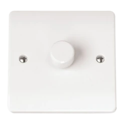 Click Scolmore Mode 1 Gang 2 Way Dimmer Switches Polar White - CMA145