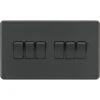 Knightsbridge Screwless 10AX 6G 2-Way Switch - Anthracite - SF4200AT
