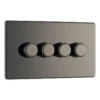 BG Screwless Flatplate Black Nickel Quadruple Intelligent Led Dimmer Switch, 2-Way Push On/Off - FBN84 -Led Lighting Shop f4e9d6a9 3b10 4556 aaae 2dce9a93cf8f 768 1024 1 VIEWPORT DESKTOP ProductImage