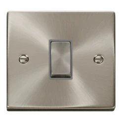 Click Scolmore Deco Ingot 1 Gang 10AX 2 Way Plate Switch - VPSC411GY